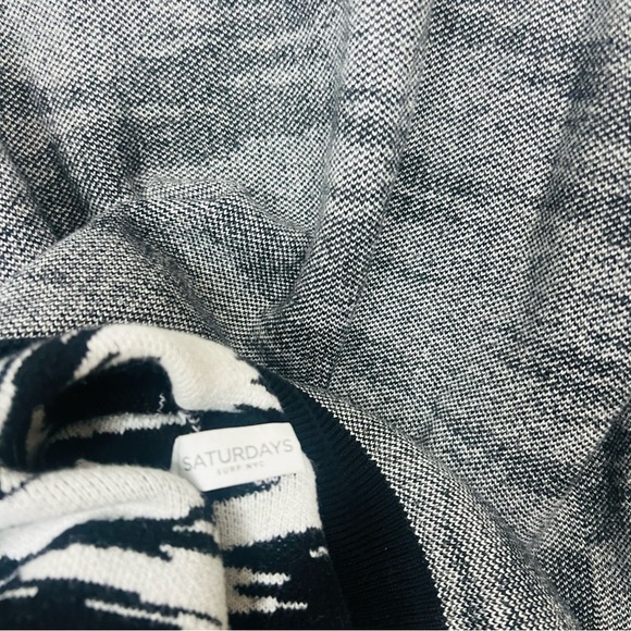 Saturdays NYC Black Cammo Luxury Blend Crewneck M - Picture 4 of 6